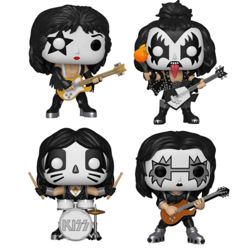 KISS Funko Pop! Rocks set of 4, #121, #122, #123, #124